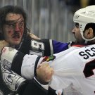 JOHN SCOTT vs KEVIN WESTGARTH 8X10 PHOTO HOCKEY BLACKHAWKS KINGS PICTURE FIGHT JOHN SCOTT vs KEVIN WESTGARTH 8X10 PHOTO HOCKEY BLACKHAWKS KINGS PICTURE FIGHT