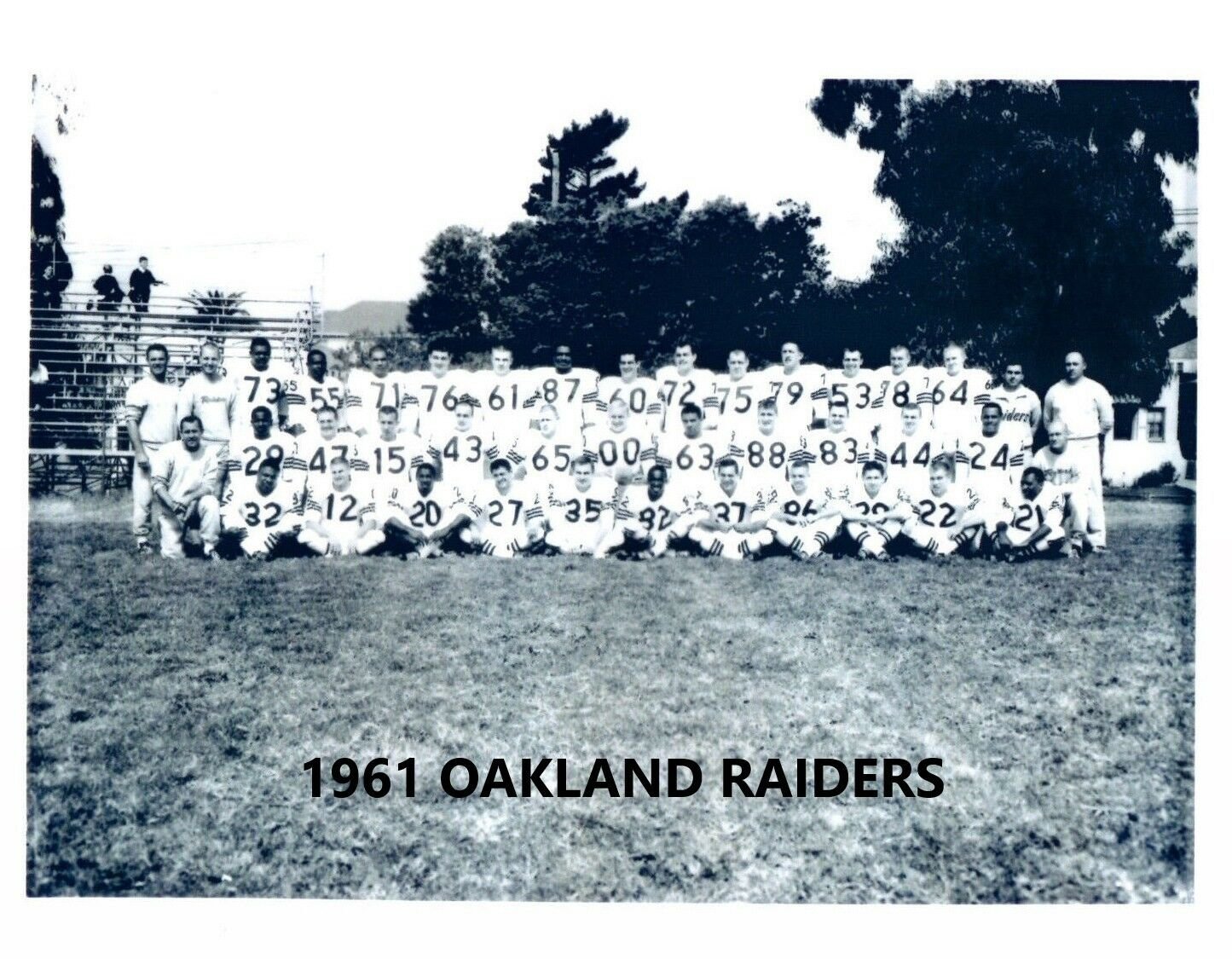1961 OAKLAND RAIDERS 8X10 TEAM PHOTO FOOTBALL PICTURE NFL