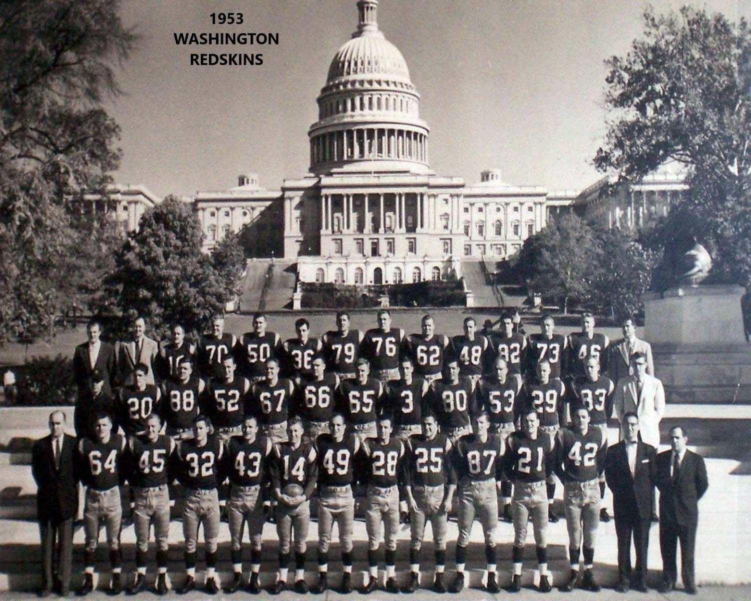1953 WASHINGTON REDSKINS 8X10 TEAM PHOTO FOOTBALL NFL PICTURE