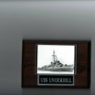 USS UNDERHILL PLAQUE NAVY US USA MILITARY DD-682 SHIP DESTROYER ESCORT USS UNDERHILL PLAQUE NAVY US USA MILITARY DD-682 SHIP DESTROYER ESCORT