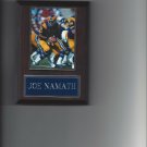 JOE NAMATH PLAQUE FOOTBALL LOS ANGELES RAMS NFL JOE NAMATH PLAQUE FOOTBALL LOS ANGELES RAMS NFL