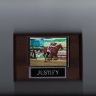 JUSTIFY PLAQUE HORSE RACING TRIPLE CROWN WINNER MIKE E. SMITH JUSTIFY PLAQUE HORSE RACING TRIPLE CROWN WINNER MIKE E. SMITH