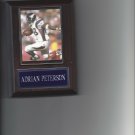 ADRIAN PETERSON PLAQUE MINNESOTA VIKINGS FOOTBALL NFL ADRIAN PETERSON PLAQUE MINNESOTA VIKINGS FOOTBALL NFL