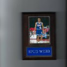 SPUD WEBB PLAQUE SACRAMENTO KINGS BASKETBALL NBA SPUD WEBB PLAQUE SACRAMENTO KINGS BASKETBALL NBA