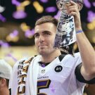 JOE FLACCO 8X10 PHOTO BALTIMORE RAVENS NFL FOOTBALL PICTURE WITH TROPHY JOE FLACCO 8X10 PHOTO BALTIMORE RAVENS NFL FOOTBALL PICTURE WITH TROPHY