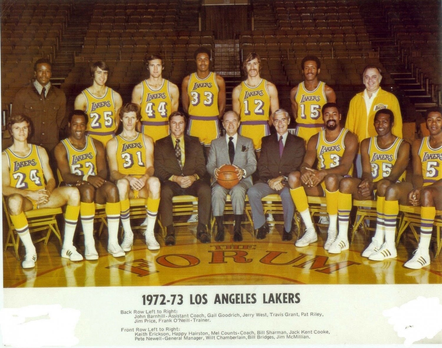 1972-73 LOS ANGELES LAKERS 8X10 TEAM PHOTO BASKETBALL PICTURE NBA LA