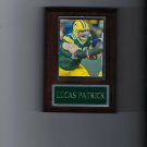 LUCAS PATRICK PLAQUE GREEN BAY PACKERS FOOTBALL NFL LUCAS PATRICK PLAQUE GREEN BAY PACKERS FOOTBALL NFL
