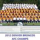 2012 DENVER BRONCOS 8X10 TEAM PHOTO PICTURE NFL FOOTBALL AFC CHAMPS