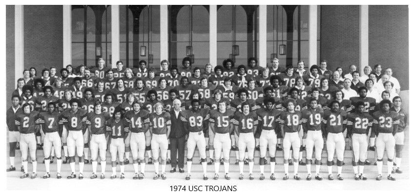 1974 USC TROJANS 8X10 TEAM PHOTO PICTURE NCAA FOOTBALL WIDE BORDER