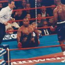 EVANDER HOLYFIELD vs MIKE TYSON 8X10 PHOTO BOXING PICTURE TYSON TAKES A SEAT EVANDER HOLYFIELD vs MIKE TYSON 8X10 PHOTO BOXING PICTURE TYSON TAKES A SEAT