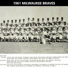 1961 MILWAUKEE BRAVES 8X10 TEAM PHOTO BASEBALL PICTURE MLB