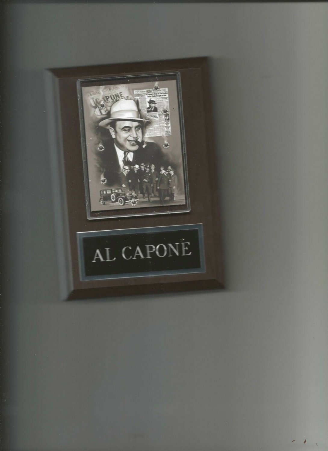 Al Capone Collage Plaque Mafia Organized Crime Mobster Mob