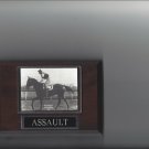 ASSAULT PLAQUE HORSE RACING TURF TRIPLE CROWN WINNER ASSAULT PLAQUE HORSE RACING TURF TRIPLE CROWN WINNER