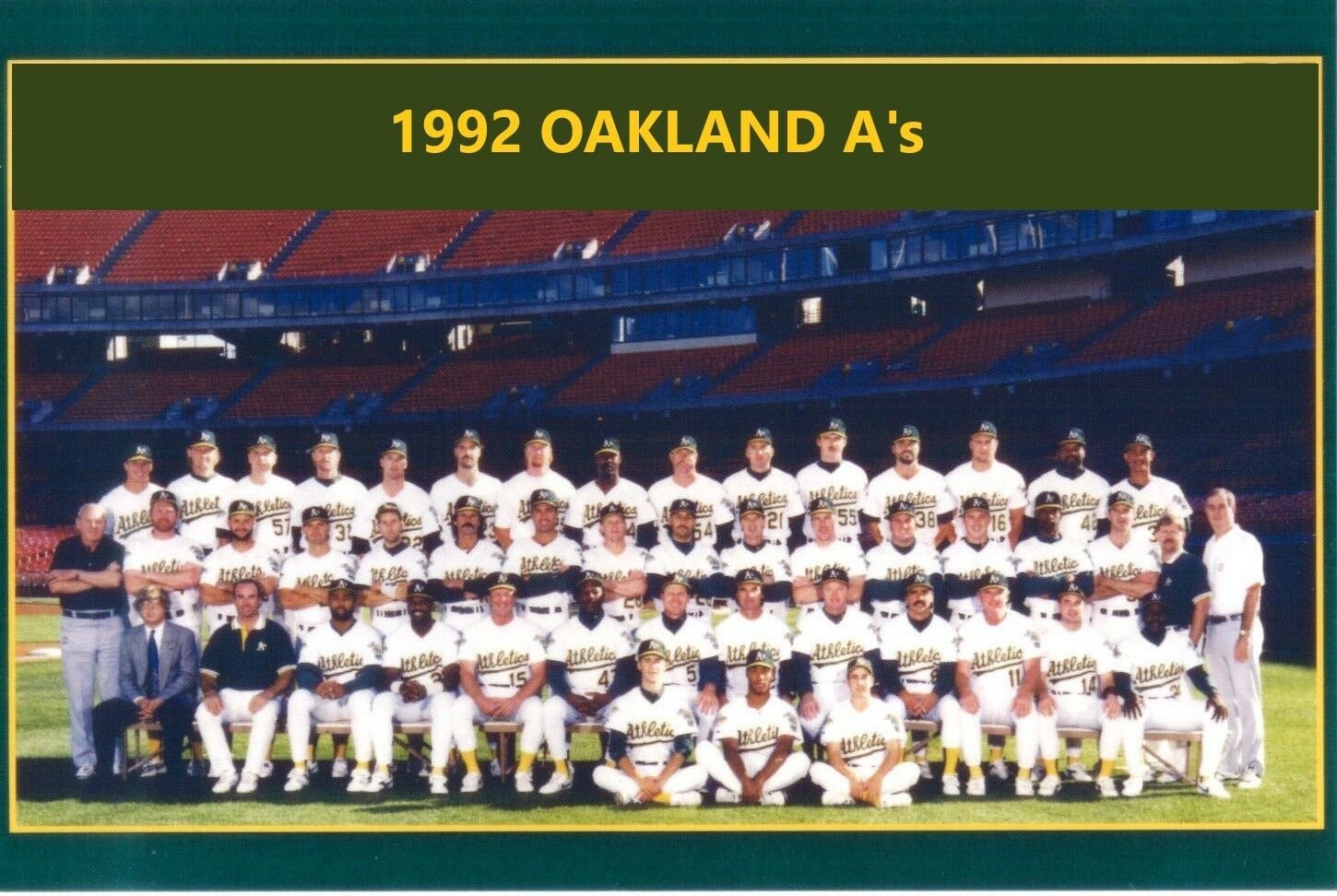 1992 OAKLAND ATHLETICS A's 8X10 TEAM PHOTO BASEBALL PICTURE MLB