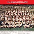 1954 MILWAUKEE BRAVES 8X10 TEAM PHOTO BASEBALL PICTURE NL CHAMPS MLB COLOR