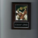 SUGAR RAY LEONARD PLAQUE BOXING CHAMPION WITH BELT SUGAR RAY LEONARD PLAQUE BOXING CHAMPION WITH BELT