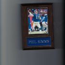PHIL SIMMS PLAQUE NEW YORK GIANTS NY FOOTBALL NFL GAME ACTION