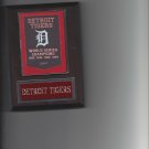 DETROIT TIGERS WORLD SERIES BANNER PLAQUE BASEBALL CHAMPIONS CHAMPS MLB