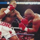 LENNOX LEWIS vs MIKE TYSON 8X10 PHOTO BOXING PICTURE LEFT BY LEWIS