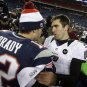 JOE FLACCO & TOM BRADY 8X10 PHOTO BALTIMORE RAVENS NE PATRIOTS PICTURE NFL
