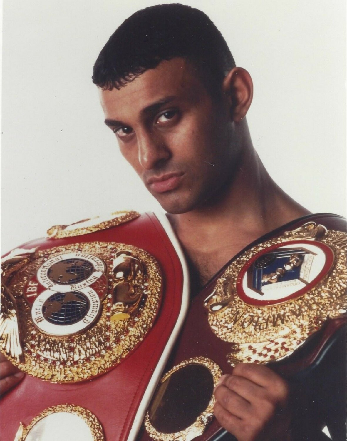 PRINCE NASEEM HAMED 8X10 PHOTO BOXING PICTURE WITH BELT