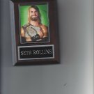 SETH ROLLINS PLAQUE WRESTLING WWE WITH BELT THE SHIELD SETH ROLLINS PLAQUE WRESTLING WWE WITH BELT THE SHIELD