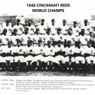 1940 CINCINNATI REDS 8X10 TEAM PHOTO BASEBALL MLB PICTURE WORLD CHAMPS