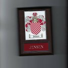 JENSEN COAT OF ARMS PLAQUE FAMILY CREST GENEALOGY ASK FOR YOUR NAME JENSEN COAT OF ARMS PLAQUE FAMILY CREST GENEALOGY ASK FOR YOUR NAME