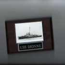 USS DIONNE PLAQUE DE-261 NAVY US USA MILITARY DESTROYER ESCORT SHIP USS DIONNE PLAQUE DE-261 NAVY US USA MILITARY DESTROYER ESCORT SHIP