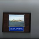 USS SACRAMENTO PLAQUE AOE-1 NAVY US USA MILITARY FAST COMBAT SUPPORT SHIP USS SACRAMENTO PLAQUE AOE-1 NAVY US USA MILITARY FAST COMBAT SUPPORT SHIP