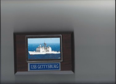 USS GETTYSBURGH PLAQUE NAVY US USA MILITARY CG-64 SHIP GUIDED MISSILE CRUISE