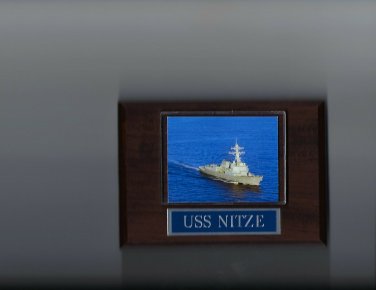 USS NITZE PLAQUE NAVY US USA MILITARY DDG-94 GUIDED MISSILE DESTROYER SHIP