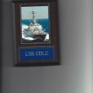 USS COLE PLAQUE NAVY DDG-67 GUIDED MISSILE DESTROYER US USA MILITARY SHIP