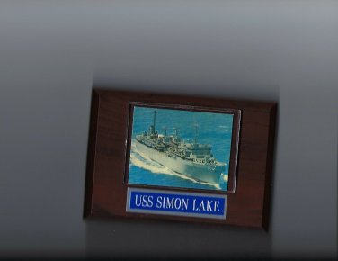 USS SIMON LAKE PLAQUE AS-33 NAVY US USA MILITARY SHIP SUBMARINE TENDER