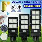 600/900W 90000LM LED Solar Street Light Motion Sensor Outdoor Wall Lamp+Remote
