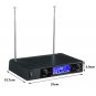Professional Wireless Microphone Mic System UHF 2 Channel Dual Handheld Karaoke