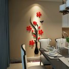 3D Mirror Flower Decal Wall Sticker DIY Removable Art Mural Home Room Decor