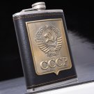 8oz Stainless Steel FLASK Screw Cap Hip Pocket Alcohol Liquor Whiskey Gift SET