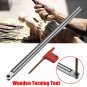 Wood Turning Carbide Tool Chisel R6 Round Tip Bit Lathe Straight Set+ T15 Wrench