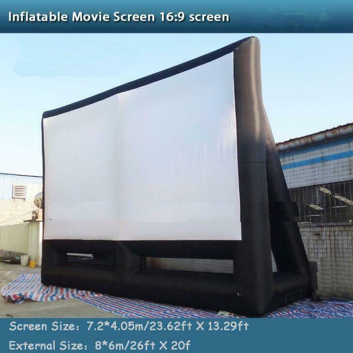 Large Inflatable Movie Screen 8*6m Projection Giant 26ft X 20ft 169 Square