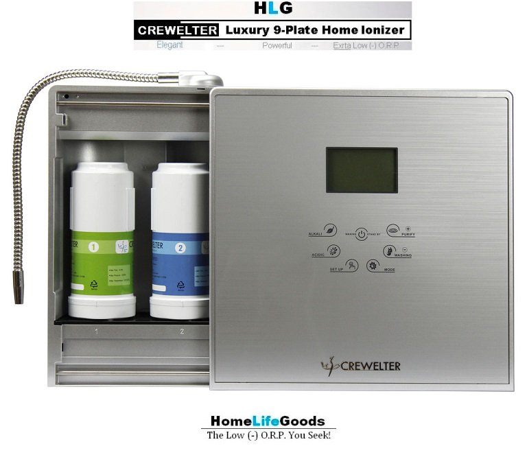Crewelter 9Plate Alkaline Water Ionizer w/UV Lamp that Kills Viruses