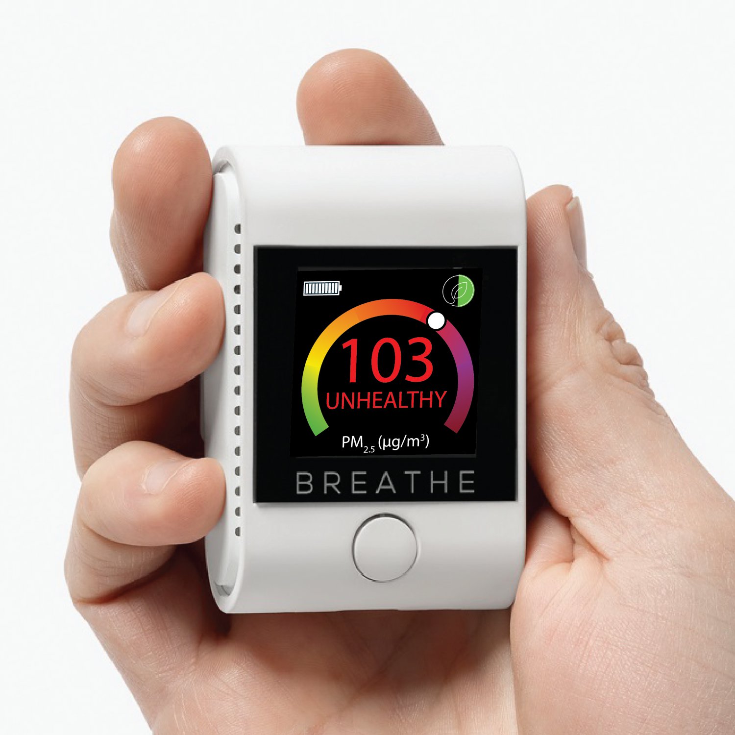 BREATHESmart 2 Portable Pollution & Air Quality Monitor, Measures Outdoor and Indoor Air Quality.