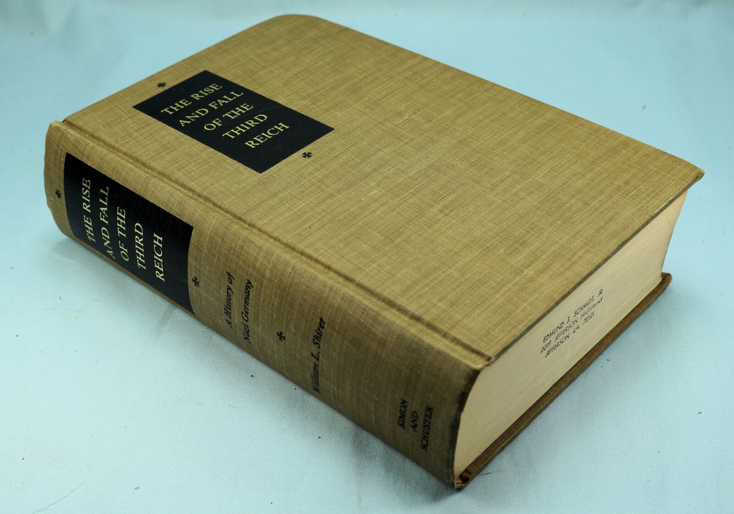 The Rise and Fall of the Third Reich, William Shirer, HC, 1960, VG+