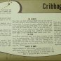 Cribbage Board: wooden, walnut, standard layout, with box, VG board and box