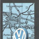 VW Service Map for Germany, in German, 1973, in excellent condition
