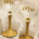 Glitter Stem Wine Glass