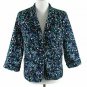 Covington Women's Abstract Blazer Pockets Lined One Button Closure Size Large