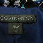 Covington Women's Abstract Blazer Pockets Lined One Button Closure Size Large