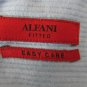 Alfani Men's Fitted Dress Shirt Easy Care Size 15 1/2 Med Striped Cotton Blue