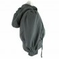 Roni Rose Italy Womens Cropped Jacket 3/4 Sleeves Removable Hood Gray